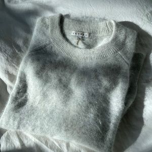 Sandro Medium Cashmere Sweater Light Grey